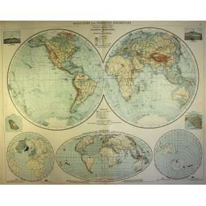  Velhagen and Klasing map of the World (1901) Office 
