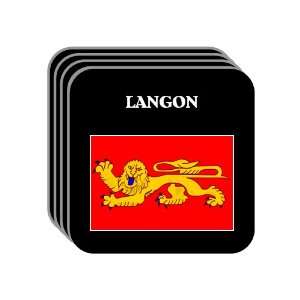  Aquitaine   LANGON Set of 4 Mini Mousepad Coasters 