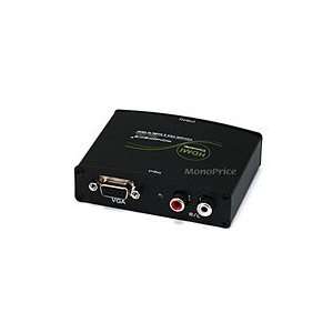   VGA & R/L Stereo Audio to HDMI Converter w/ DC Adapter Electronics