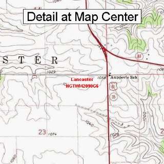  USGS Topographic Quadrangle Map   Lancaster, Wisconsin 