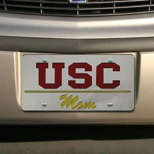  USC Trojans Silver Mirrored Mom Car License Plate 