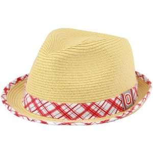  Ohio State Buckeyes Straw Fedora Hat