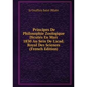  Principes De Philosophie Zoologique DicutÃ©s En Mars 