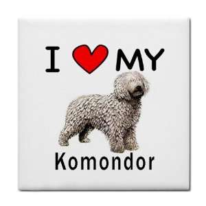  I Love My Komondor Tile Trivet 