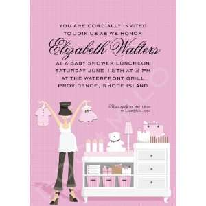  Pink Changing Table Invitations