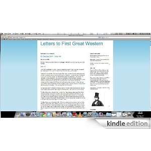  Letters to First Great Western Kindle Store Dominic 