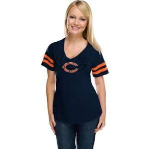   Chicago Bears Womens Dream Navy Short Sleeve Top