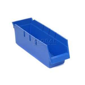  Plastic Shelf Bin 6 X 12 X 4 Blue