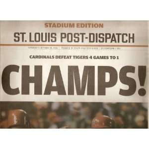  2006 Rare St. Louis Cardinals World Series Champions Newspaper 