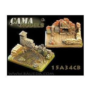  (15mm WWII) Heavy Artillery Scenic Bases (Urban) Toys & Games