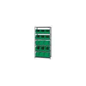 Quantum Storage Complete Shelving System with Large Parts Bins   18in 