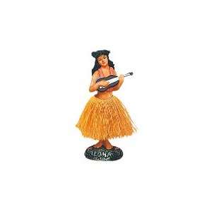  Hula Girl with Ukulele (Natural Skirt Color)