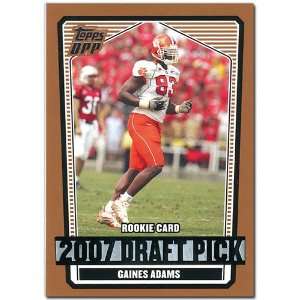   Picks And Prospects Tampa Bay Buccaneers Gaines Adams Trading Card