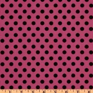 44 Wide Crazy for Dots & Stripes Polka Dot Pink/Black Fabric By The 