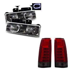   Chevy Full Size Black Headlights + LED Tail Lights Combo Automotive