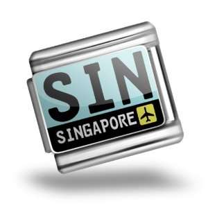   Singapore country Singapore. Bracelet Link Italian Charms Original