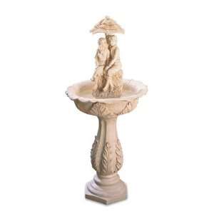  Stone Finish Fiberglass Fountain with Young Couple