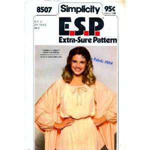  Simplicity 8507 Vintage Sewing Pattern Pullover Dress Shawl 