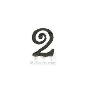   SCN2M BL Scroll Numbers House Number, Black