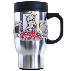 Mississippi Rebels Stainless Steel & Pewter Travel Mug  