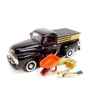  1952 Ford Pickup Black W/tools 124 Diecast Model Toys 