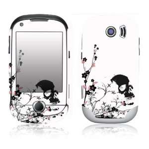 Samsung Corby Pro Decal Skin Sticker   Skulls and Flowers