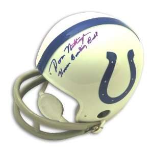  Don Nottingham Baltimore Colts Mini Helmet inscribed Human 