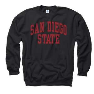   San Diego State Aztecs Black Arch Crewneck Sweatshirt Sports