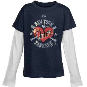Majestic Derek Jeter New York Yankees Youth Girls #2 Slugger T Shirt 
