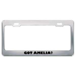  Got Amelia? Girl Name Metal License Plate Frame Holder 