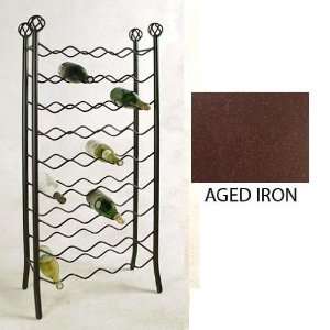  36 Bottle Wine Rack Wrought Iron Aged Iron (Aged Iron) (52 