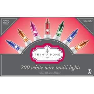  Trim a Home 200 White Wire Light Set   Multicolor 