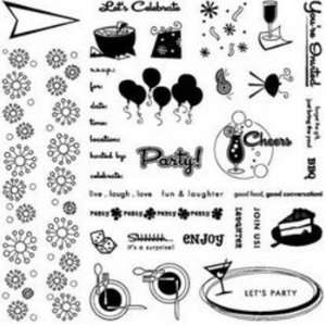  Fiskars 12 8905 CELEBRATE 36pc Clear Rubber Stamps Toys & Games