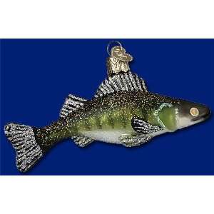  Mercks Family Walleye fish glass ornament 4 1/2