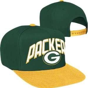  Reebok Green Bay Packers High Crown Snap Back Hat 