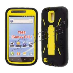  T989 T 989 Solid Black Silicone Skin with Yellow Cover and Kick 
