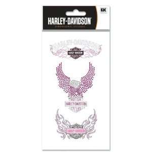  Harley Davidson Motorcycle Pink Gemstone Dimensional 