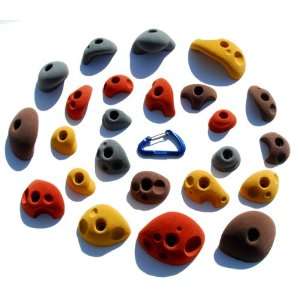  24 Pack of Kids Climbing Holds Earth Tones Sports 