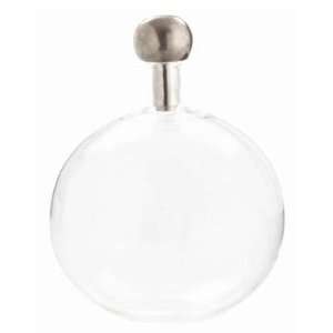  Arteriors Edgar Round Glass Bottle/Nickel Sphere Stopper 