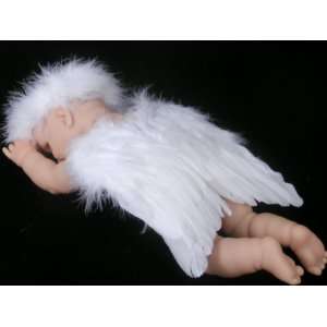   TM) Newborn Baby Feather Angel Wings and Halo, Bonus Photo Frame Set