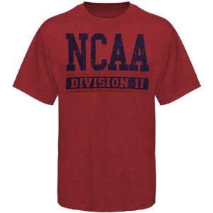  NCAA Division II Heathered T Shirt   Red Sports 