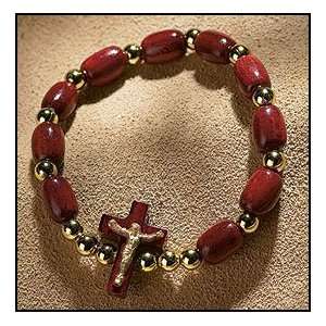  Brazilian Wood Rosary Bracelet