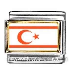  Northern Cyprus Photo Flag Italian Charm Bracelet Jewelry 