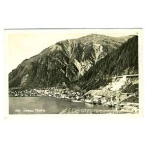  View of Juneau Alaska Real Photo Postcard 1950 Everything 