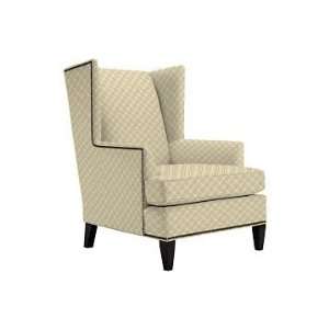 Williams Sonoma Home Anderson Wing Chair, Variegated Trellis, Creme 