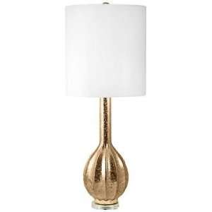  Fluted Gold Ceramic Table Lamp