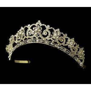    Gold Clear Crystal & Rhinestone Bridal Tiara HP 434 Beauty