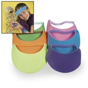  Neon Visors With Coil Band   Craft Kits & Projects & Hats 