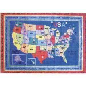 State Capitals Rug 8x11