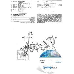 NEW Patent CD for MOTION PICTURE CAMERA 